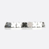 Mini chain-link bag with square metallic plates