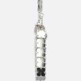 Mini chain-link bag with square metallic plates