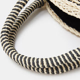 Round Spiral Woven Crossbody Bag – Handcrafted Tote