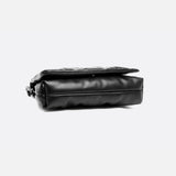 Lie Chic Black Quilted Bag with Chain Strap