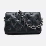 Lie Chic Black Quilted Bag with Chain Strap