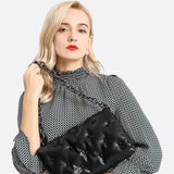 Lie Chic Black Quilted Bag with Chain Strap