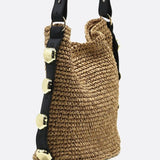 Slouchy Woven Shoulder Bag – Adjustable Strap Hobo Tote