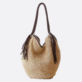 Sierra Soft Straw Shoulder Bag – Woven Hobo Tote