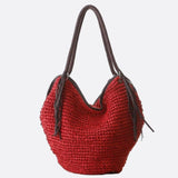 Sierra Soft Straw Shoulder Bag – Woven Hobo Tote