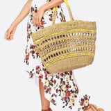Solstice Rope Market Tote – Open-Weave Straw Bag