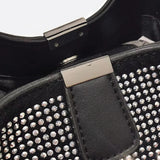Black Rhinestone Bucket Bag – Sparkly Evening Shoulder Bag