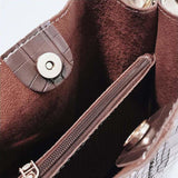 Croc-Embossed Bucket Bag – Faux Leather Shoulder Bag with Wide Strap