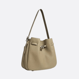 Luxury Leather Bucket Bag for Women – Sleek Structured Design