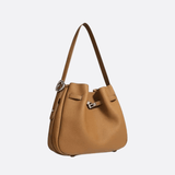 Luxury Leather Bucket Bag for Women – Sleek Structured Design