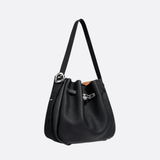 Luxury Leather Bucket Bag for Women – Sleek Structured Design
