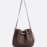 Luxury Leather Bucket Bag for Women – Sleek Structured Design