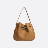 Luxury Leather Bucket Bag for Women – Sleek Structured Design