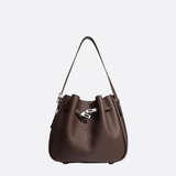 Luxury Leather Bucket Bag for Women – Sleek Structured Design