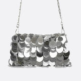 Sequin Shoulder Bag – Party Clutch with Chain Strap