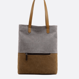 Two-Tone Canvas Tote Bag for Women – Minimalist Everyday Carry