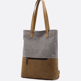 Two-Tone Canvas Tote Bag for Women – Minimalist Everyday Carry