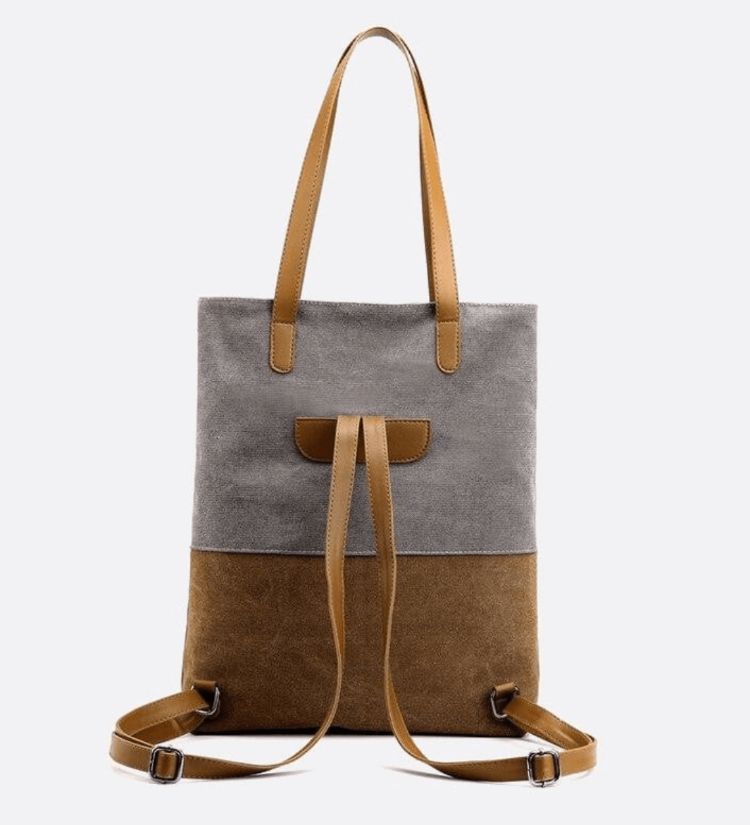 Two-Tone Canvas Tote Bag for Women – Minimalist Everyday Carry