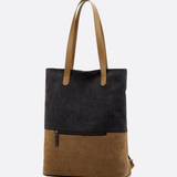 Two-Tone Canvas Tote Bag for Women – Minimalist Everyday Carry