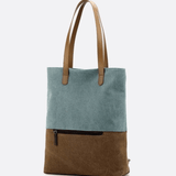 Two-Tone Canvas Tote Bag for Women – Minimalist Everyday Carry