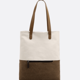 Two-Tone Canvas Tote Bag for Women – Minimalist Everyday Carry