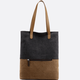 Two-Tone Canvas Tote Bag for Women – Minimalist Everyday Carry