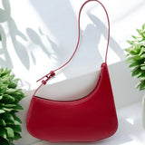 Scarlett | Luxe Red Leather Shoulder Bag – Bold & Chic