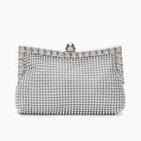 Vaelora | Elegant Silver Rhinestone Clutch – Timeless & Luxurious Design