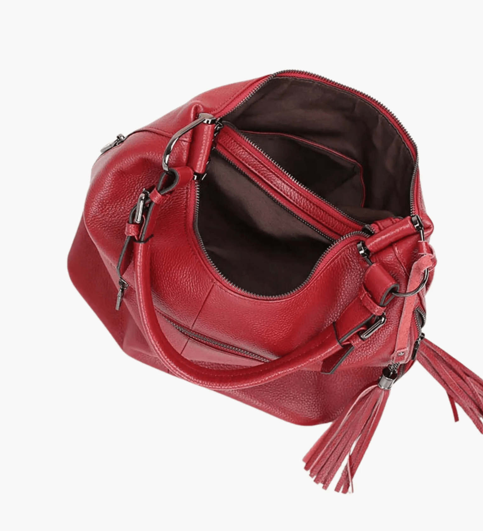 Scarlett | Stylish Leather Hobo Bag with Tassel Detail Aurora-Bags