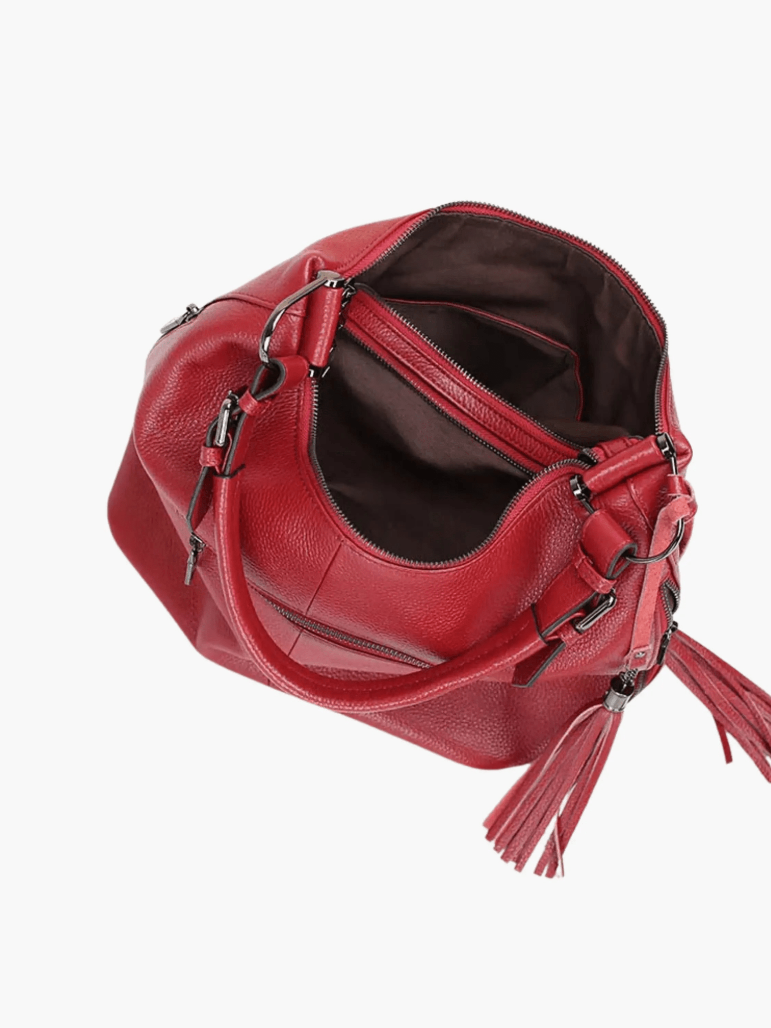 Scarlett | Stylish Leather Hobo Bag with Tassel Detail Aurora-Bags