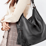 Scarlett | Stylish Leather Hobo Bag with Tassel Detail Aurora-Bags