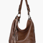 Scarlett | Stylish Leather Hobo Bag with Tassel Detail Aurora-Bags