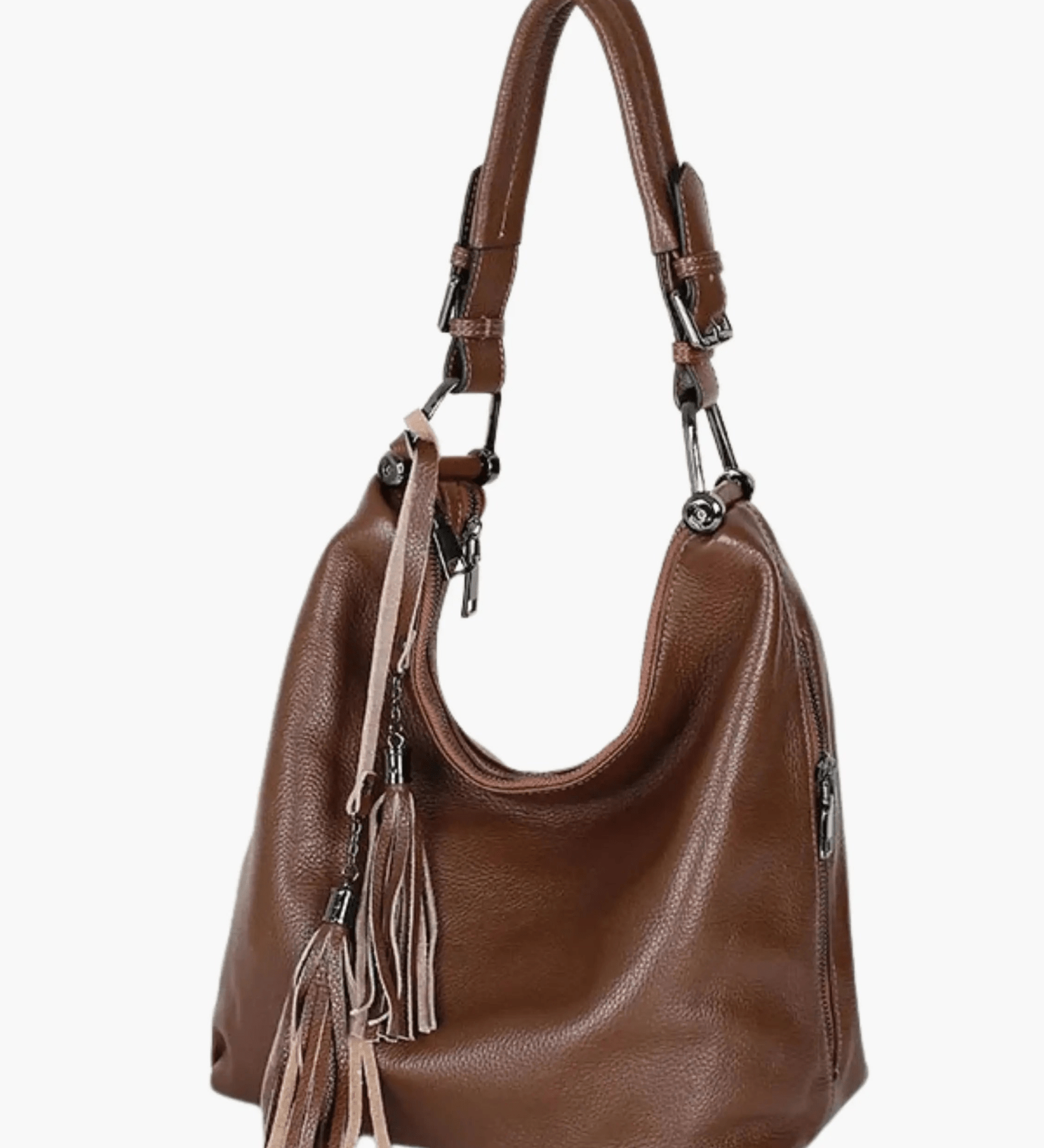 Scarlett | Stylish Leather Hobo Bag with Tassel Detail Aurora-Bags