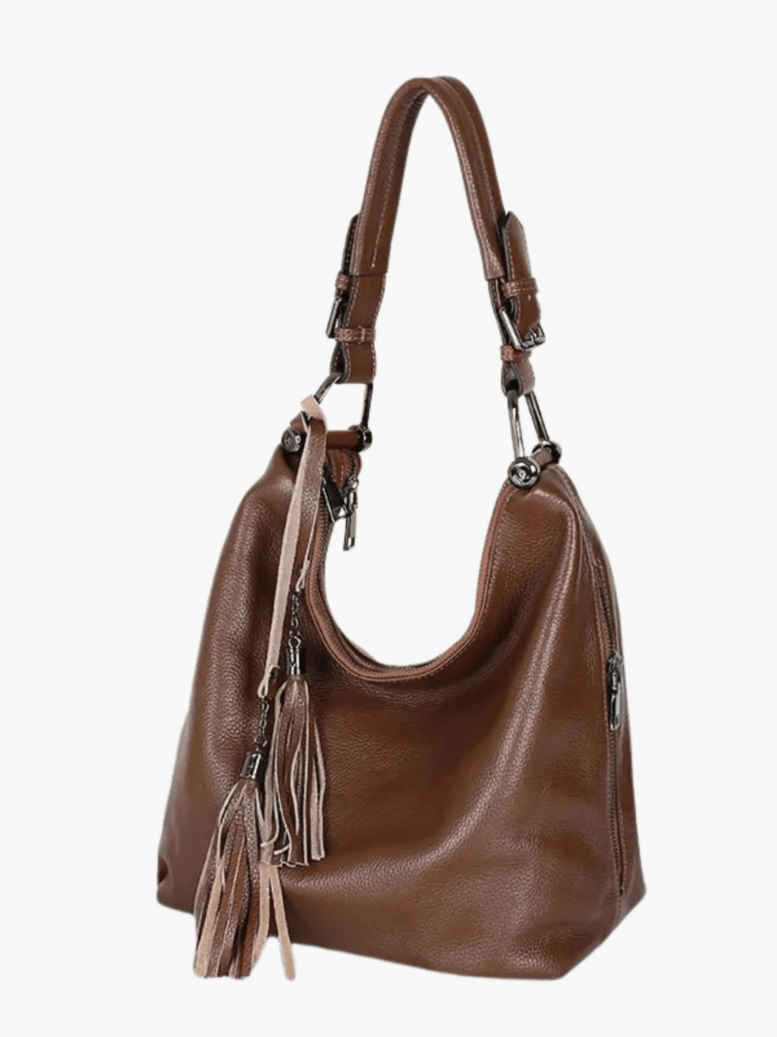 Scarlett | Stylish Leather Hobo Bag with Tassel Detail Aurora-Bags