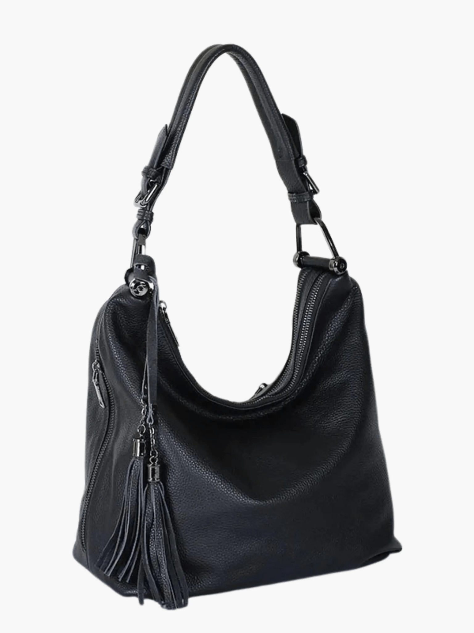 Scarlett | Stylish Leather Hobo Bag with Tassel Detail Aurora-Bags