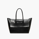 Large Crocodile Pattern Tote Bag – Elegant Shoulder Handbag with Spacious Design