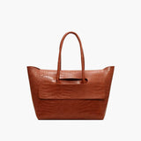 Large Crocodile Pattern Tote Bag – Elegant Shoulder Handbag with Spacious Design