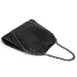Large Tote Bag with Gold Chain Handle – Stylish Shoulder Handbag