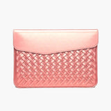 Woven Vegan Leather Laptop Bag – Elegant Work Tote with Detachable Strap