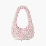 Pearl Beaded Shoulder Bag – Elegant Statement Handbag for Special Occasions