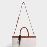 Braided Tote Bag with Removable Strap – Stylish Everyday Handbag with Charm