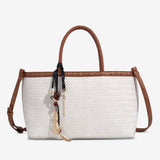 Braided Tote Bag with Removable Strap – Stylish Everyday Handbag with Charm