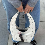 Stefani Studded Tote Bag – Chic Structured Handbag with Gold-Tone Detailing