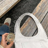 Stefani Studded Tote Bag – Chic Structured Handbag with Gold-Tone Detailing