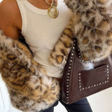 Stefani Studded Tote Bag – Chic Structured Handbag with Gold-Tone Detailing