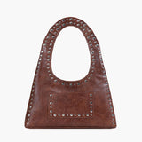 Stefani Studded Tote Bag – Chic Structured Handbag with Gold-Tone Detailing