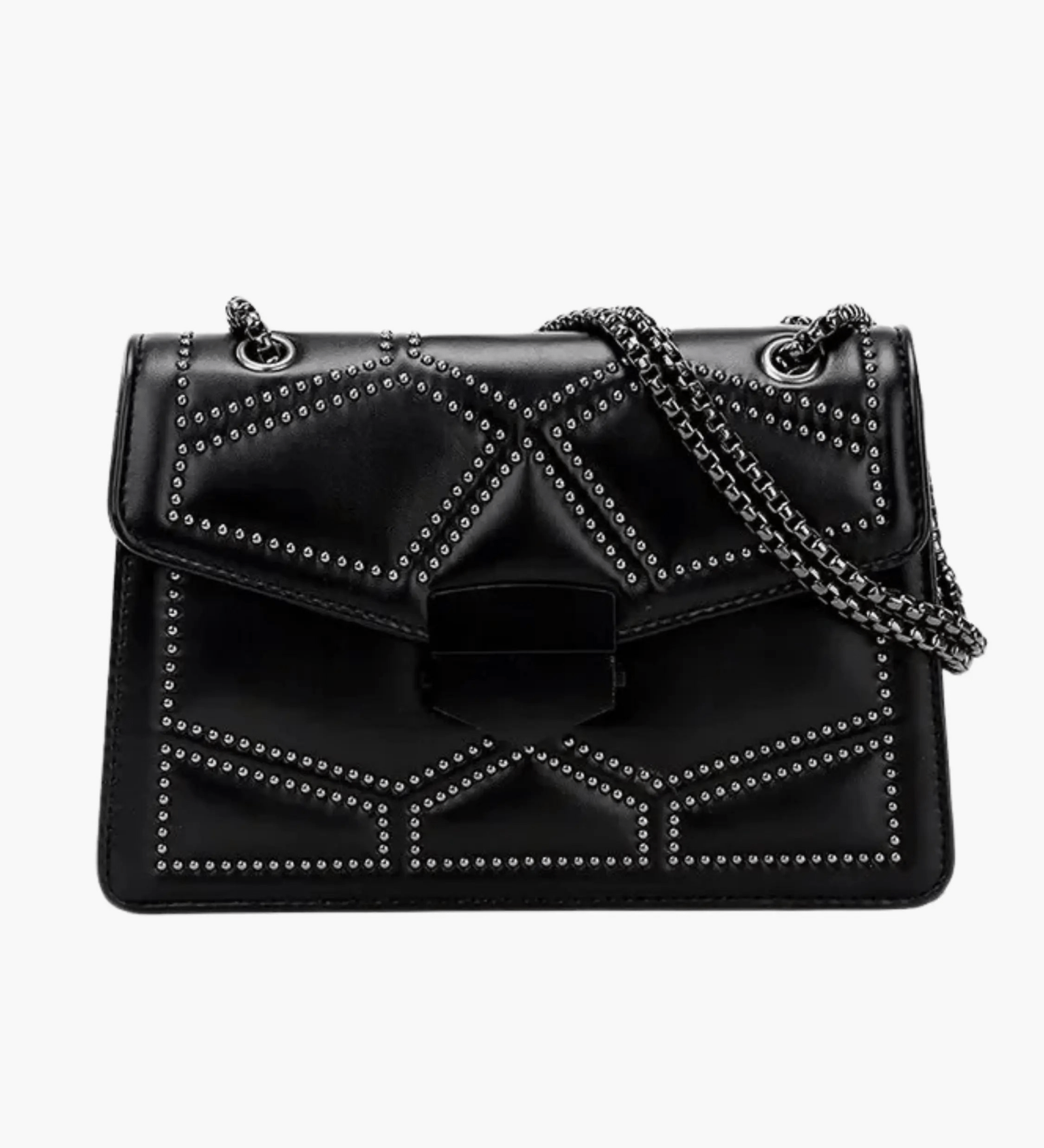 Selena | Studded Elegance Leather Chain Bag Aurora-Bags