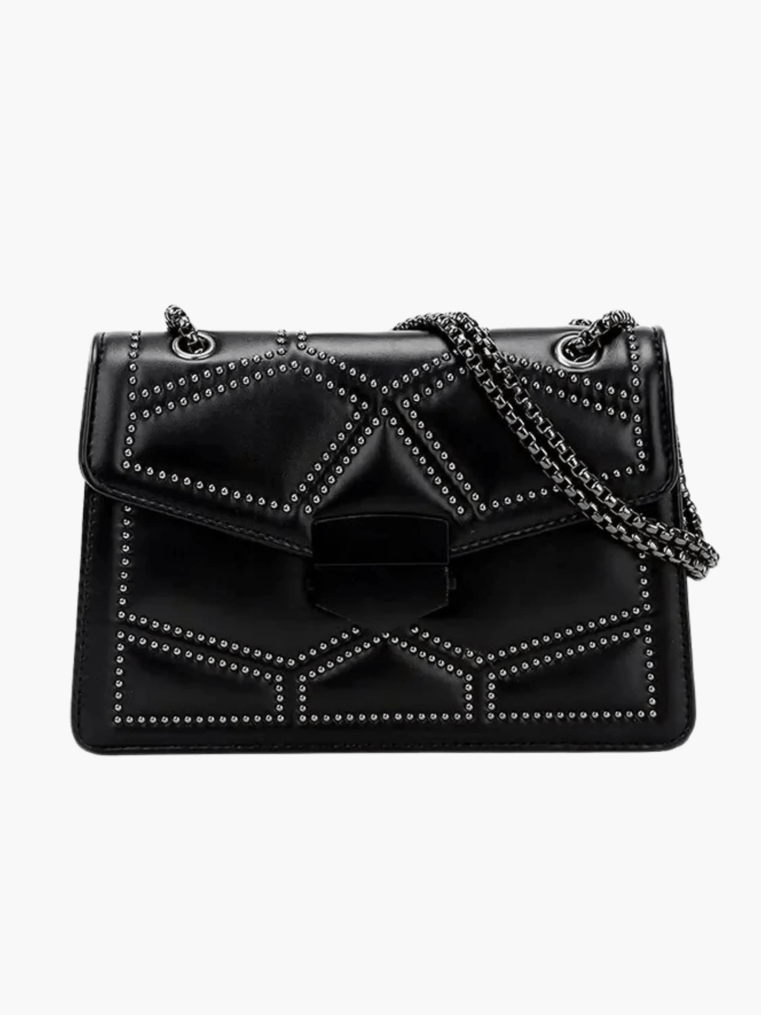 Selena | Studded Elegance Leather Chain Bag Aurora-Bags