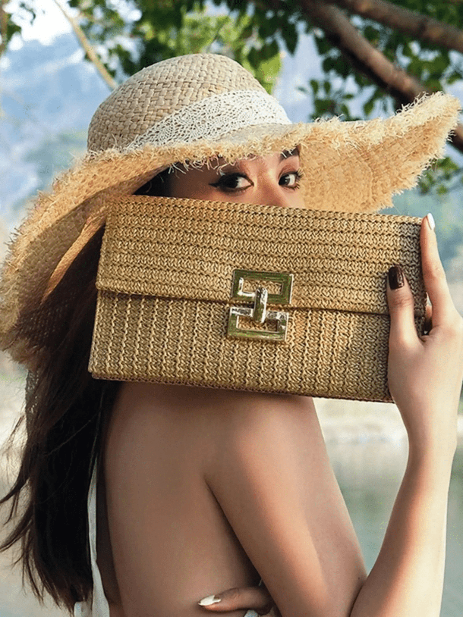 Sophia | Elegant Woven Clutch Aurora-Bags