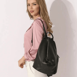 Stella | Modern Leather Backpack with Unique Zipper Detailing Aurora-Bags